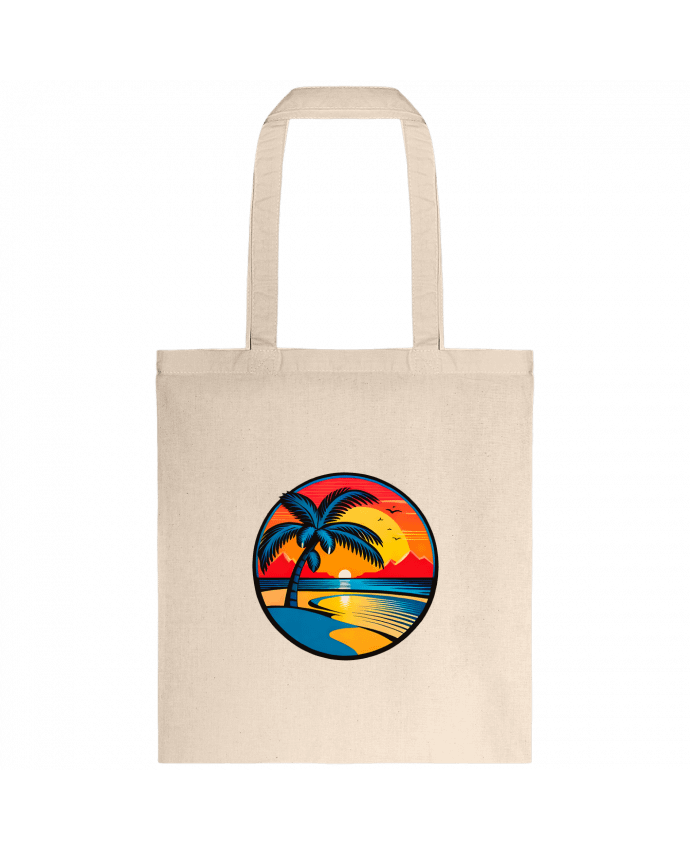 Tote-bag plage palmier sable par EliseDesign