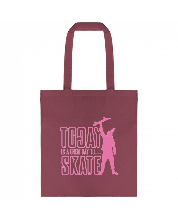 Tote-bag Today is a Great Day to Skate - Pink par Geronimo Gorilla SylverBack