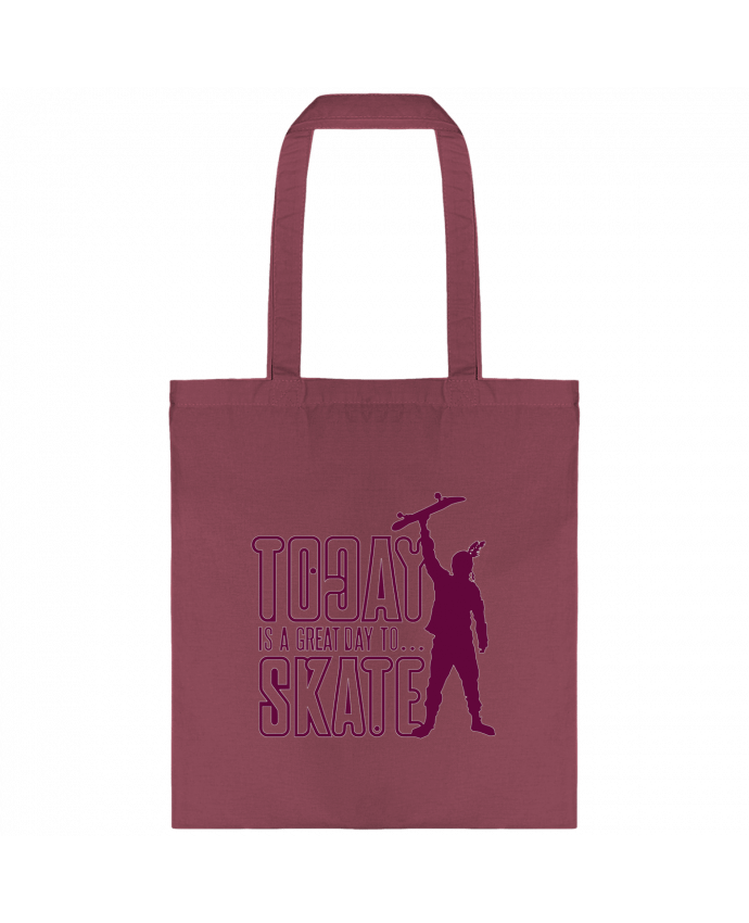 Tote-bag Today is a Great Day to Skate - Purple par Geronimo Gorilla SylverBack