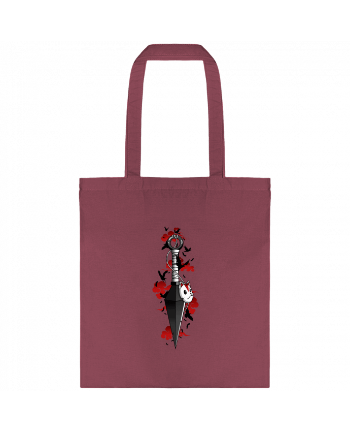Tote-bag Kunai nuages rouges corbeaux - Japonais par LM2Kone