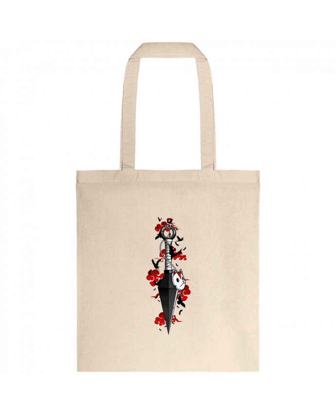 Tote-bag Kunai nuages rouges corbeaux - Japonais par LM2Kone