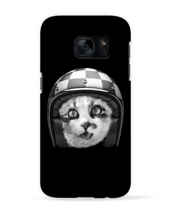 Coque 3D Samsung Galaxy S7  Biker cat par justsayin