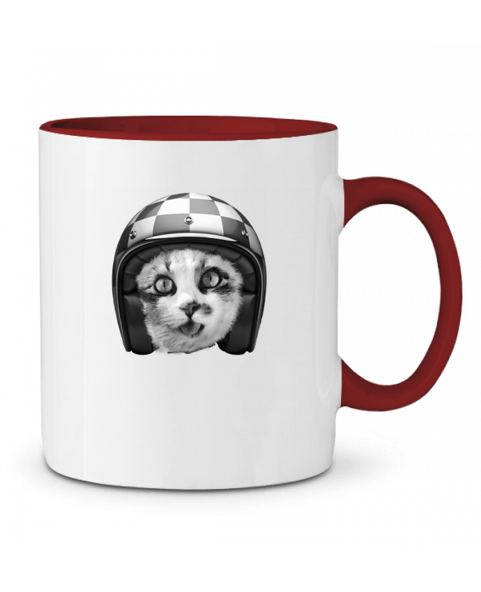 Mug bicolore Biker cat justsayin