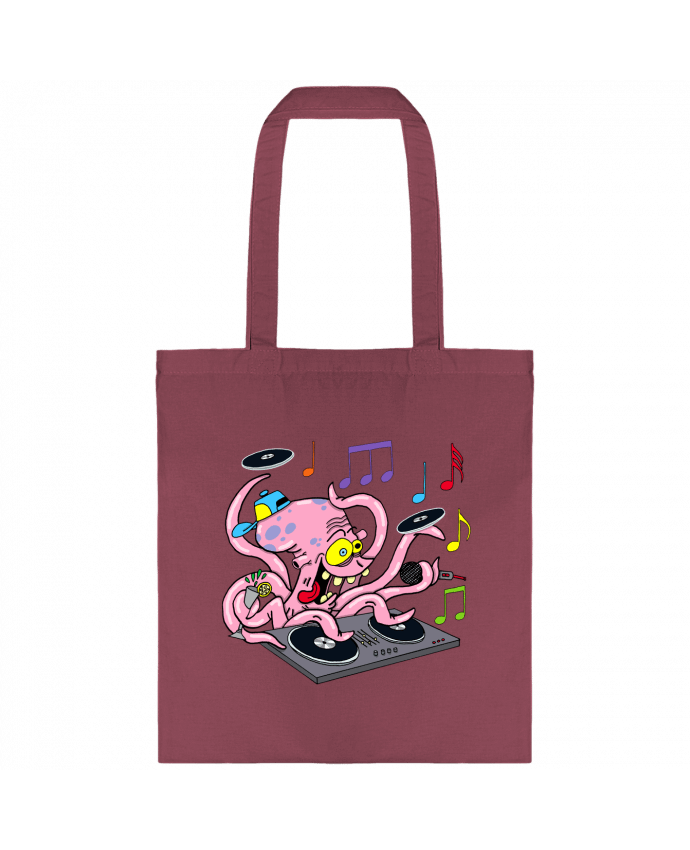 Tote-bag Pieuvre deejay par LAGUENY