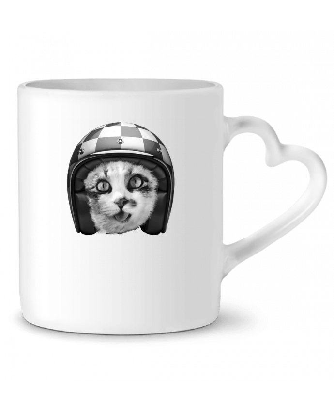 Mug Heart Biker cat by justsayin