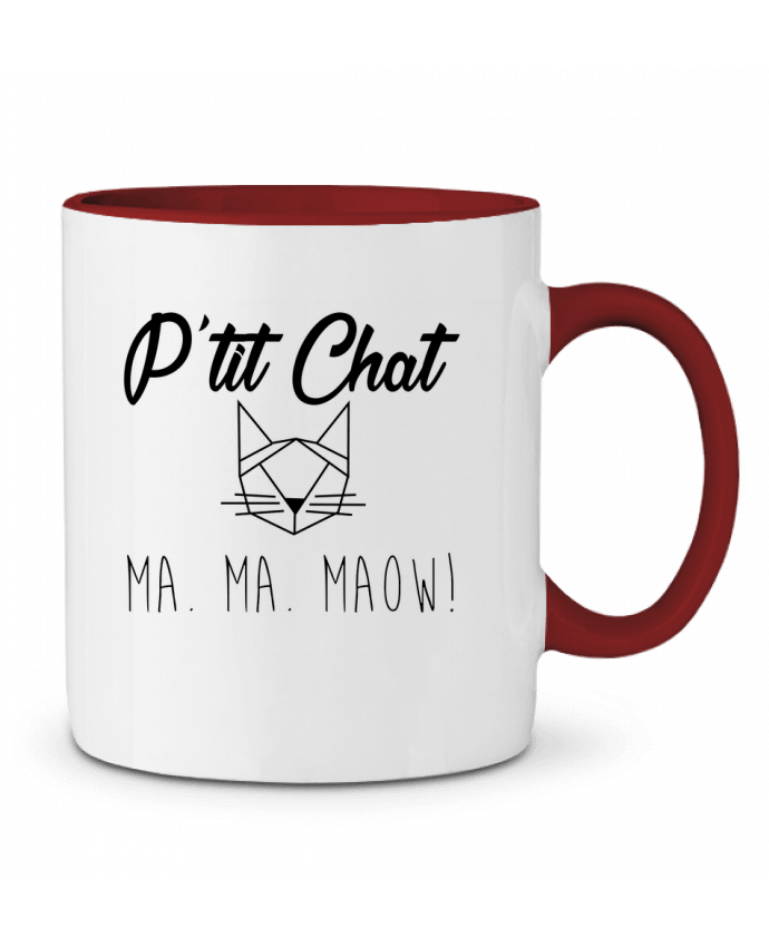 Mug bicolore p'tit chat zdav