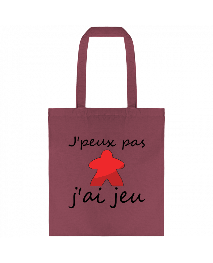 Tote-bag j'peux pas j'ai jeu Meeple Rouge par Le Repaire des Joueurs