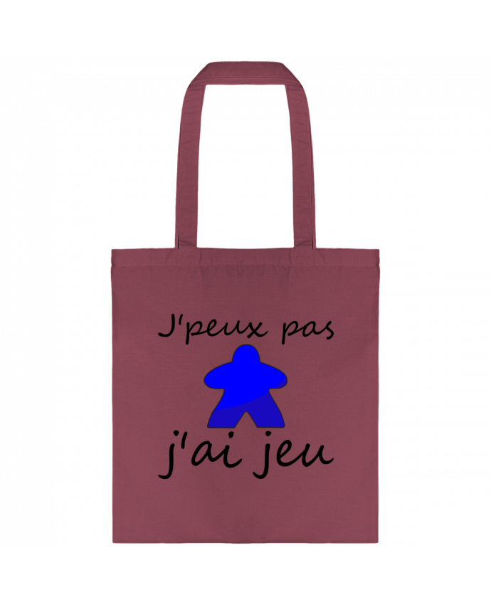 Tote-bag j'peux pas j'ai jeu meeple bleu par Le Repaire des Joueurs