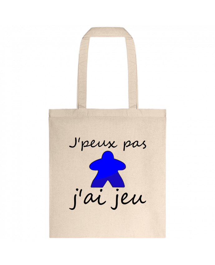 Tote-bag j'peux pas j'ai jeu meeple bleu par Le Repaire des Joueurs