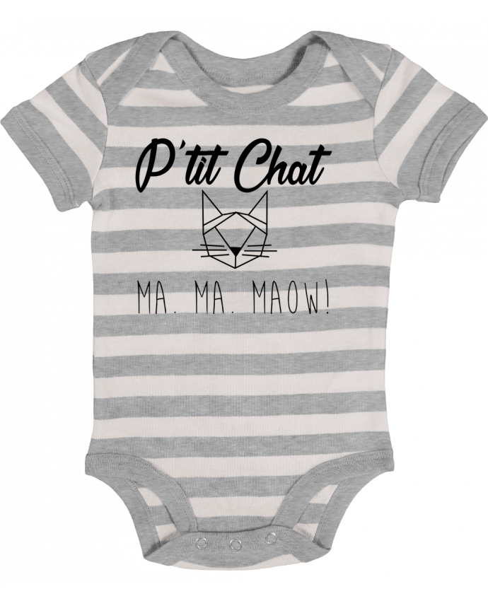 Baby Body striped p'tit chat - zdav