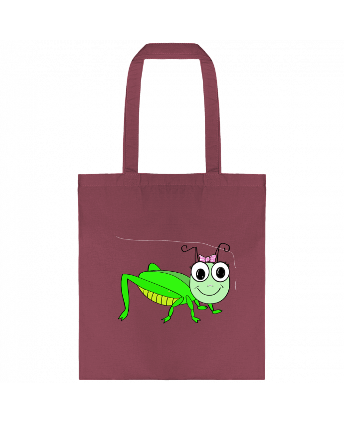 Tote-bag Mademoiselle Criket, sauterelle par Bief Designs.