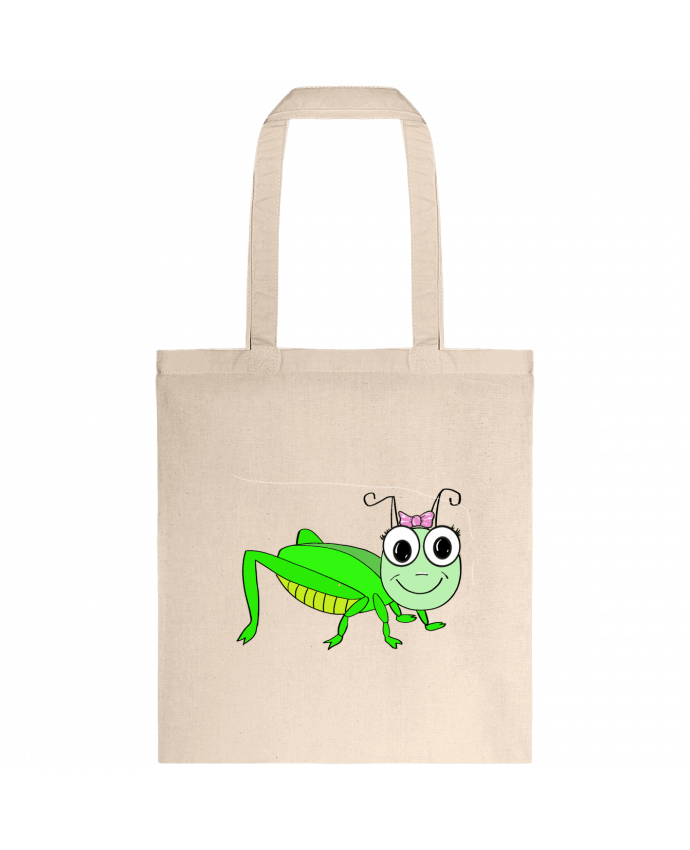 Tote-bag Mademoiselle Criket, sauterelle par Bief Designs.