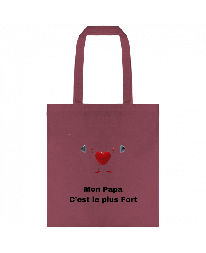 Tote-bag Mon papa c'est le plus fort / My dad is the strongest par                               