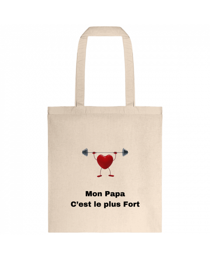 Tote-bag Mon papa c'est le plus fort / My dad is the strongest par                               