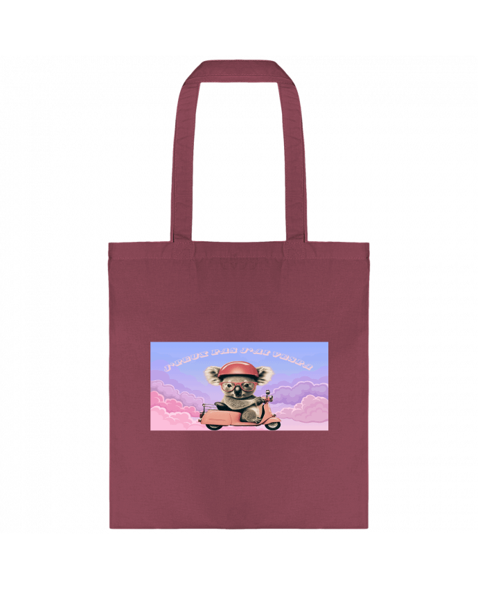 Tote-bag Koala sur un scooter rose par mapetitefleur