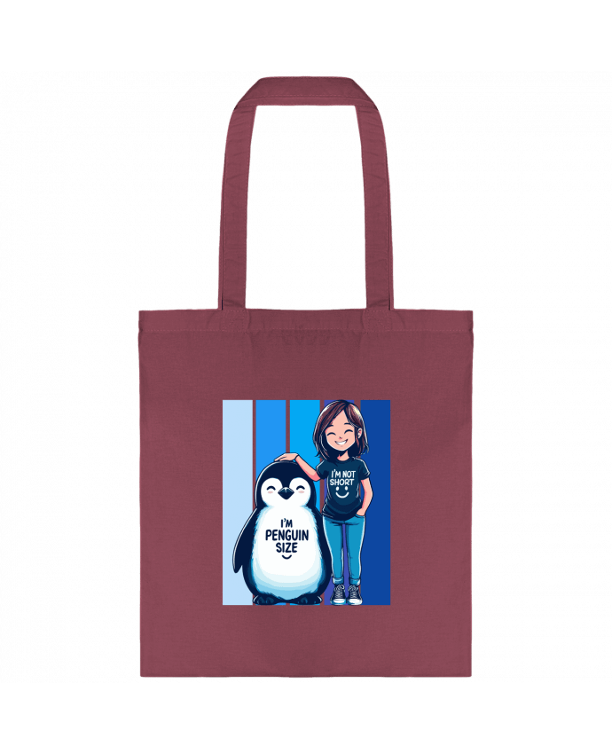 Tote-bag I'm not short i'm penguin size par Sam boutique 79