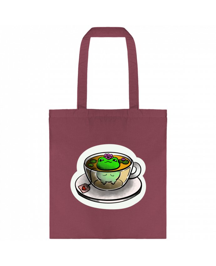 Tote-bag Grenouille dans son thé par L’atelier Immobile 