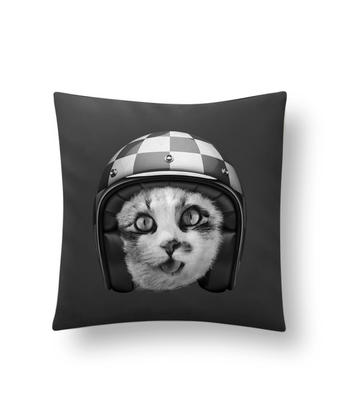 Cushion suede touch 45 x 45 cm Biker cat by justsayin