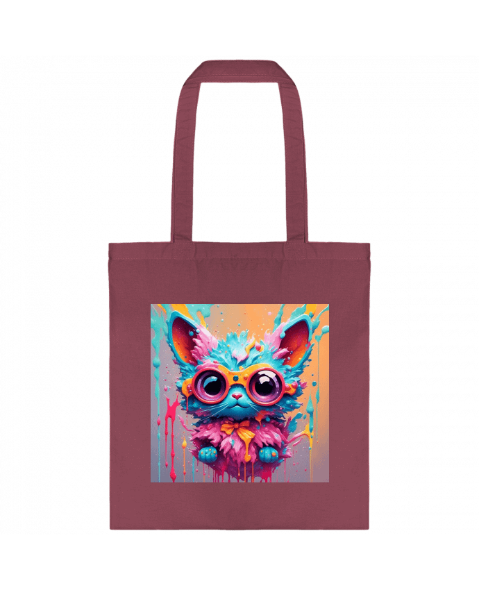 Tote-bag Cute cat with paint par matlmn01