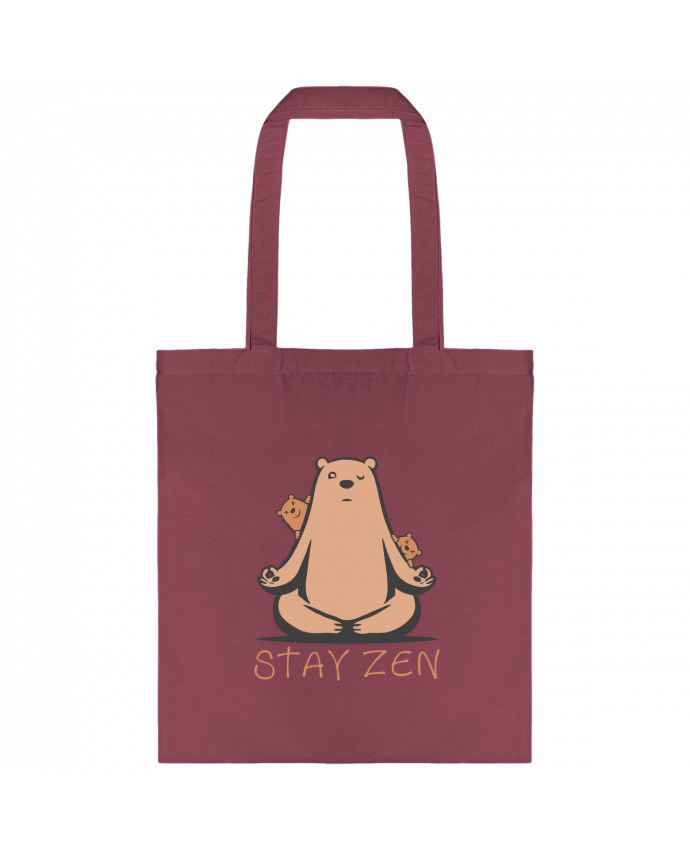 Tote-bag ours yoga zen par Bertrand CutOriginalArt