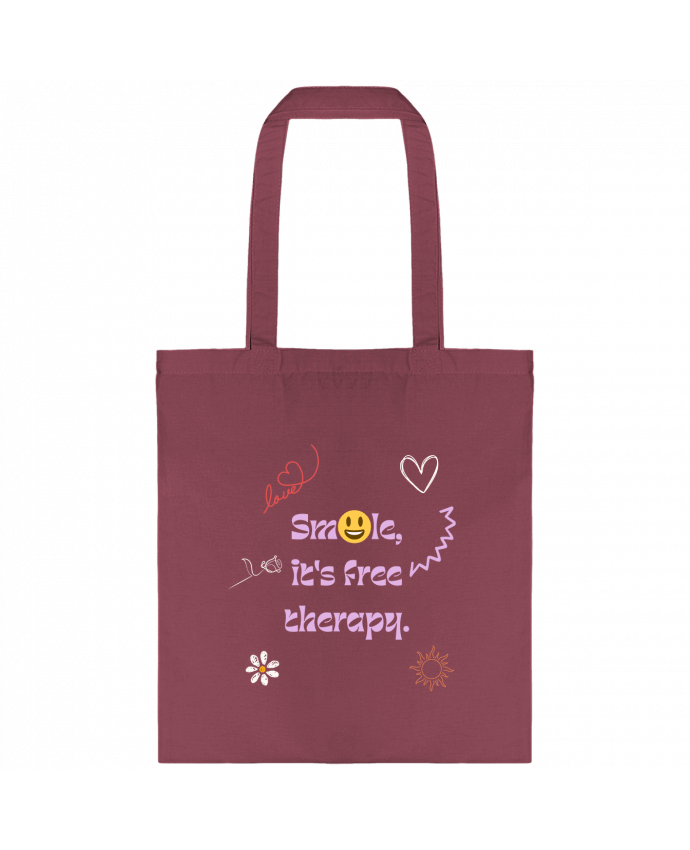 Tote-bag smile it's free therapy par Designfun