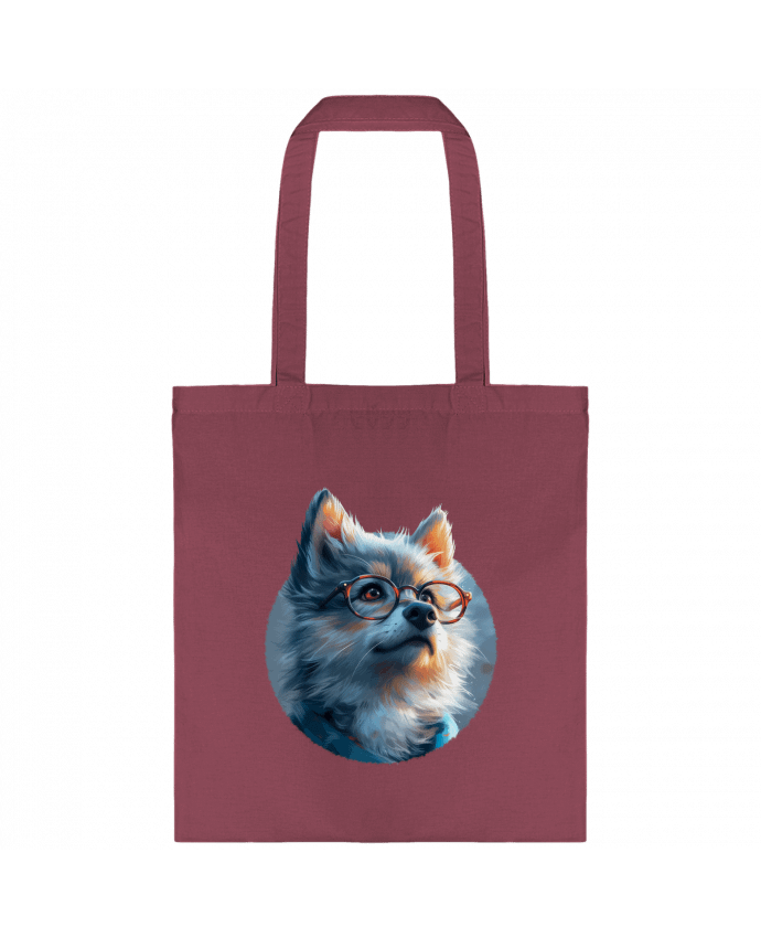 Tote-bag Illustration de Loup avec lunettes par KronoArt