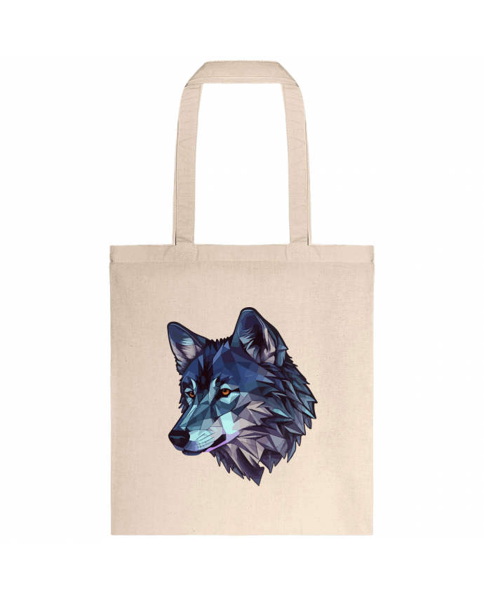 Tote-bag Loup stylisé, géométrique par KronoArt