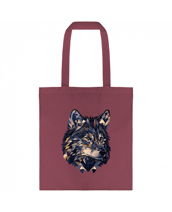 Tote-bag Loup stylisé, géométrique par KronoArt