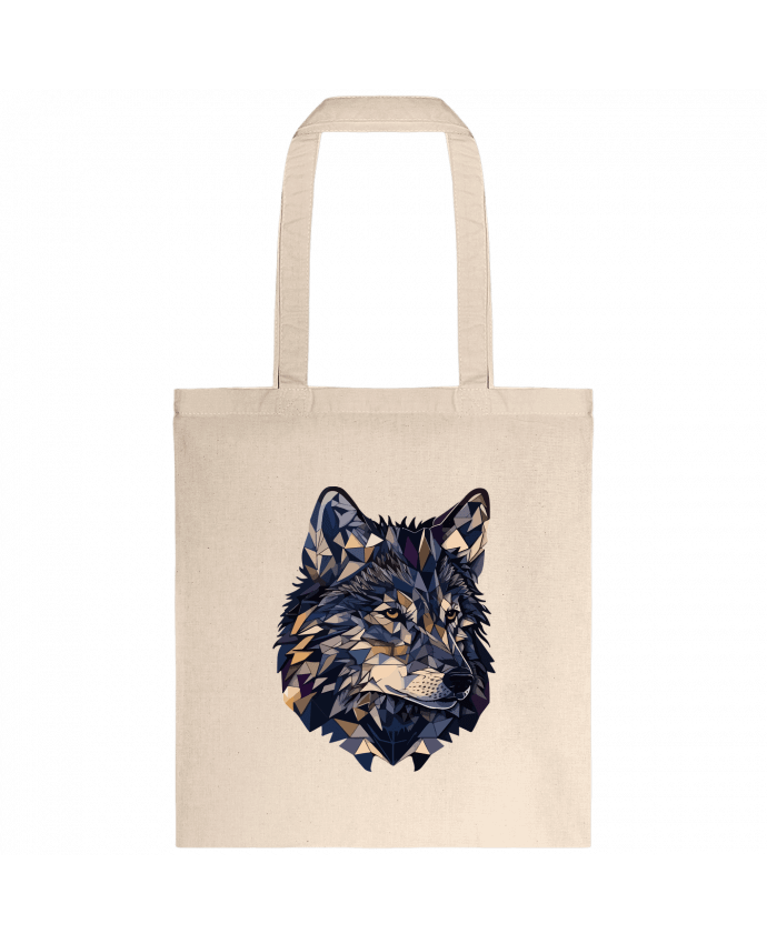 Tote-bag Loup stylisé, géométrique par KronoArt