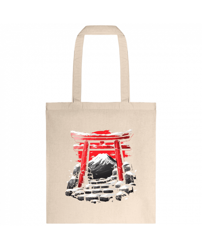 Tote-bag Temple Japonnais et Mont Fuji par KronoArt