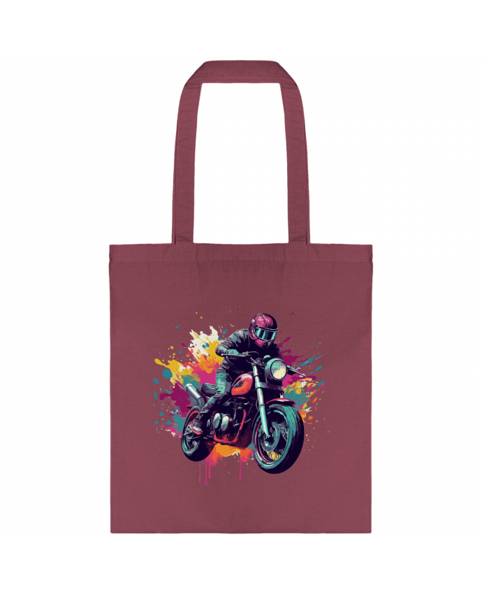 Tote-bag Moto avec tâche de couleur par KronoArt