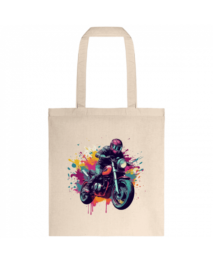 Tote-bag Moto avec tâche de couleur par KronoArt