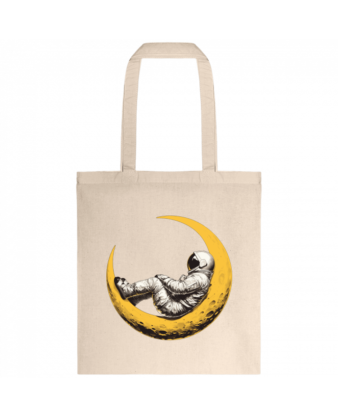 Tote-bag Un astronaute sur un croissant de Lune par KronoArt