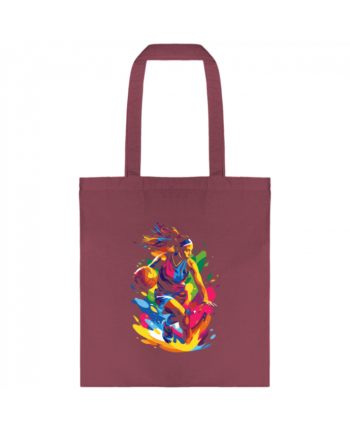 Tote-bag Femme qui fait du basket par KronoArt