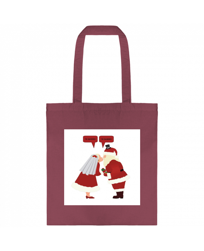 Tote-bag Novia mamá Noel y novio papá Noel casándose par azulymalva