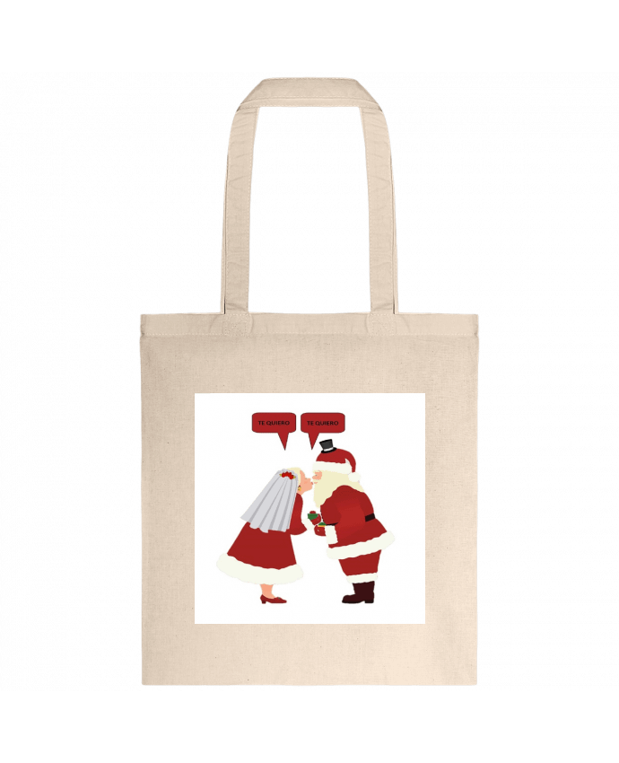 Tote-bag Novia mamá Noel y novio papá Noel casándose par azulymalva