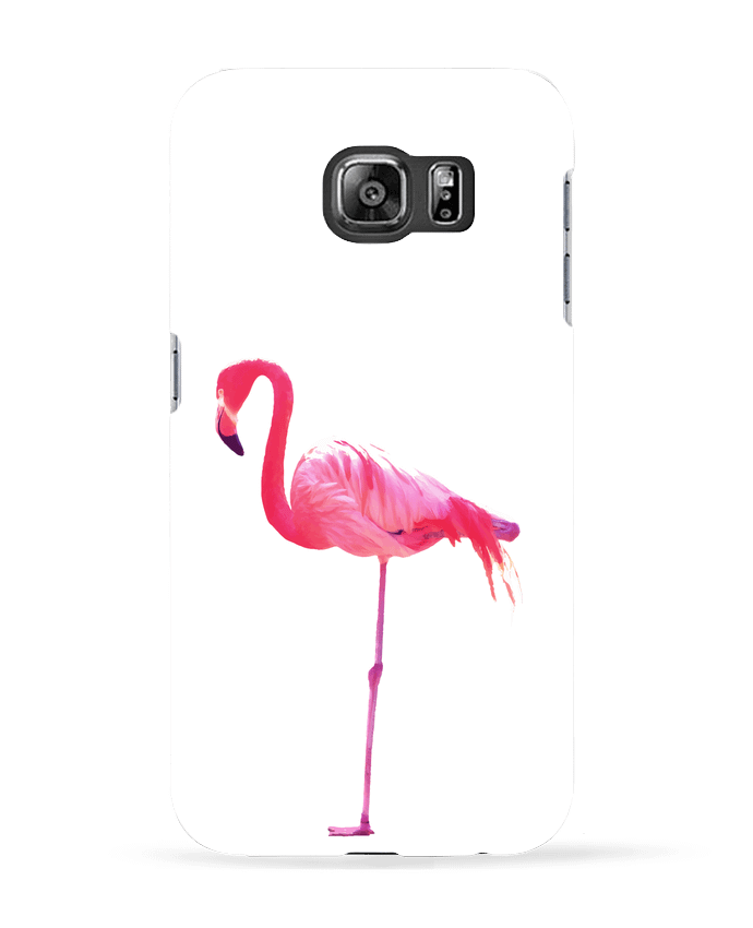 Case 3D Samsung Galaxy S6 Flamant rose - justsayin