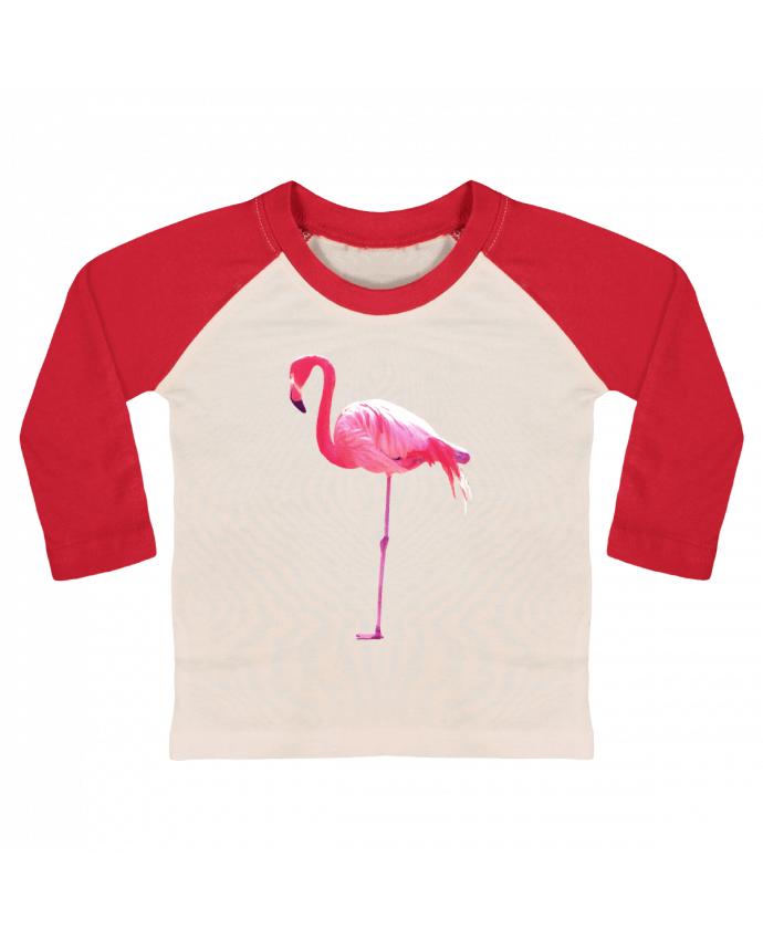 Camiseta Bebé Béisbol Manga Larga Flamant rose por justsayin