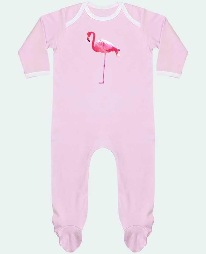 Baby Sleeper long sleeves Contrast Flamant rose by justsayin