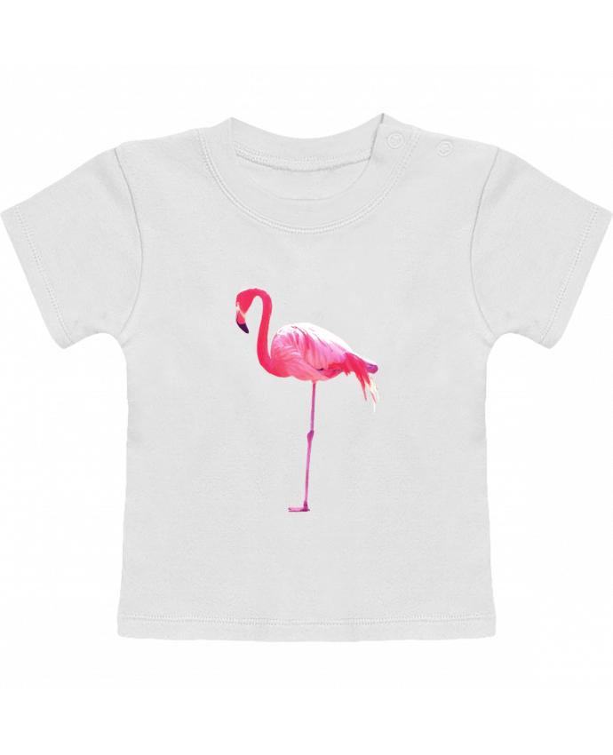 T-Shirt Baby Short Sleeve Flamant rose manches courtes du designer justsayin