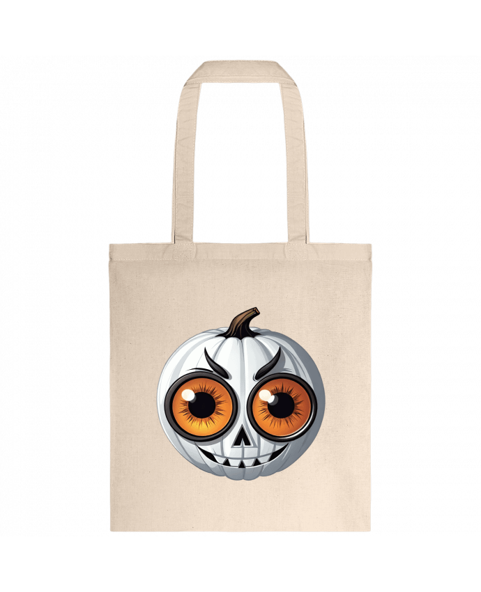 Tote-bag WHITE PUMPKIN WITH EYES par 33designerarte