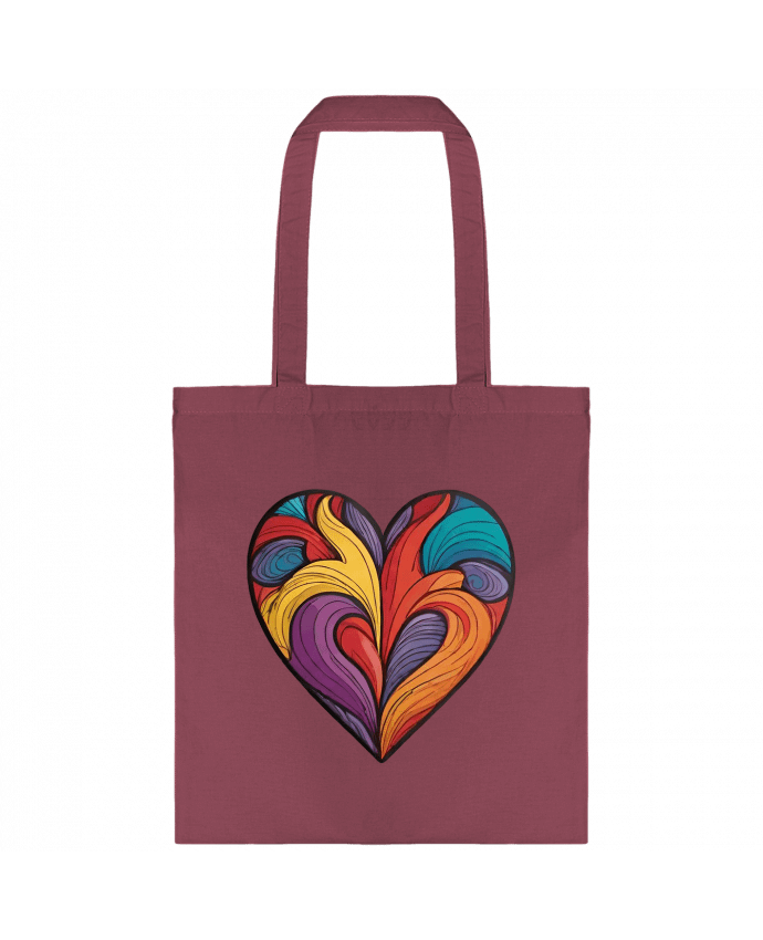 Tote-bag COEUR MULTICOLORE par 33designerarte