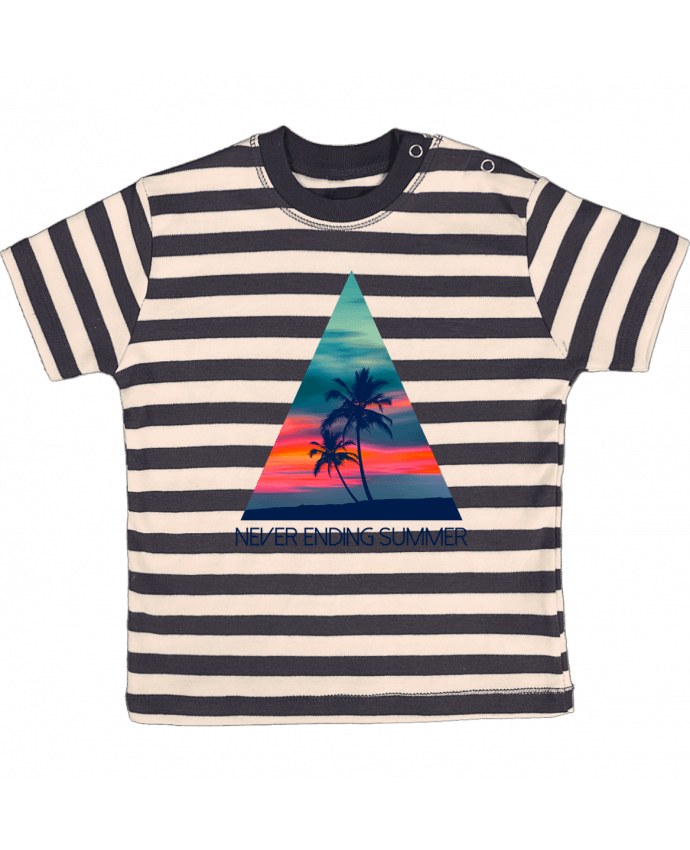 T-shirt baby with stripes Never ending summer by justsayin