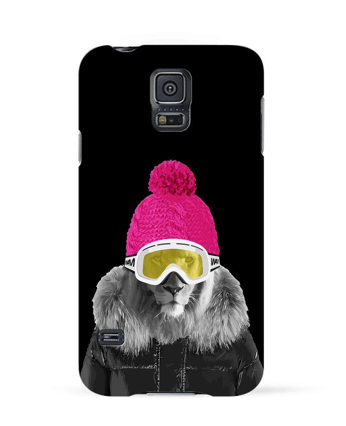 Carcasa Samsung Galaxy S5 Lion snowboard por justsayin