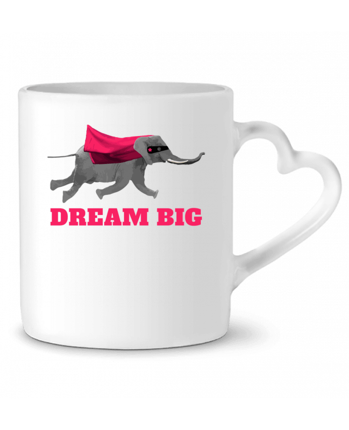 Taza Corazón Dream big éléphant por justsayin