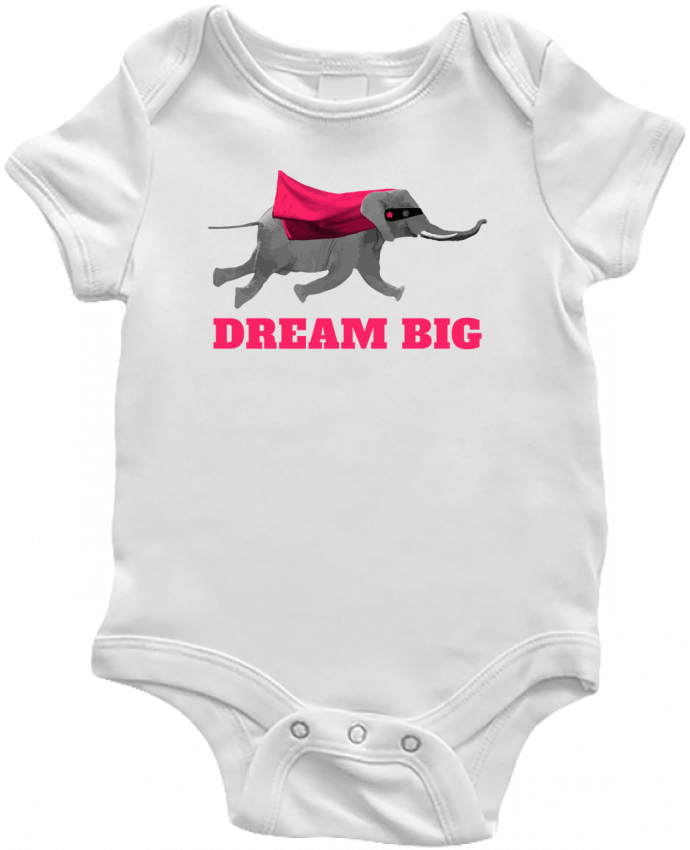 Body bébé Dream big éléphant par justsayin