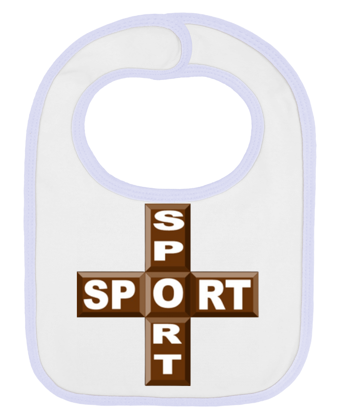 Bavoir bébé uni DESIGN  CHOCOLAT  SPORT par FIRST  STAR