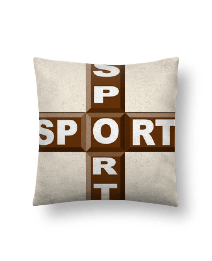 Coussin suédine DESIGN  CHOCOLAT  SPORT par FIRST  STAR