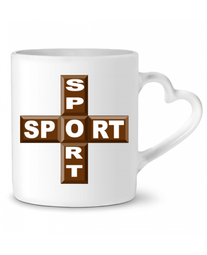 Mug coeur DESIGN  CHOCOLAT  SPORT par FIRST  STAR