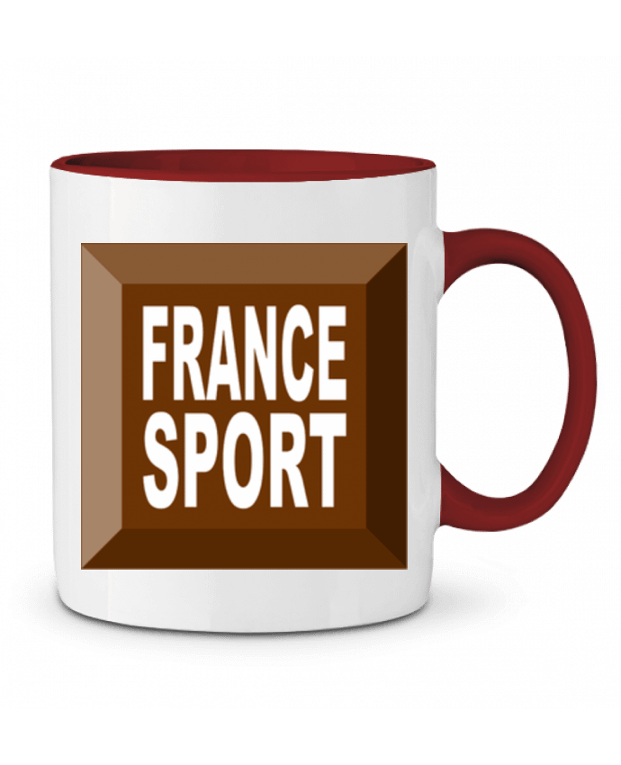 Mug bicolore FRANCE  SPORT  CHOCOLAT FIRST  STAR